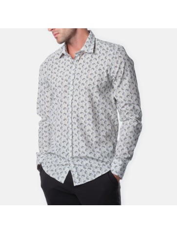 Chemise imprimée HIDAN Kaki