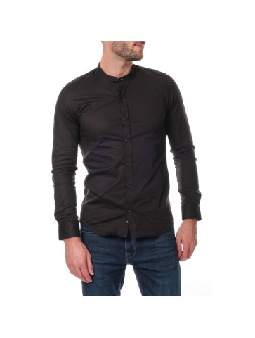 Chemise col mao BULMA  Noir