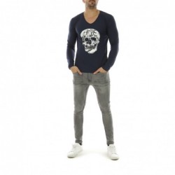 T-shirt manche longue col V...
