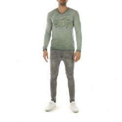 T-shirt manche longue col V...