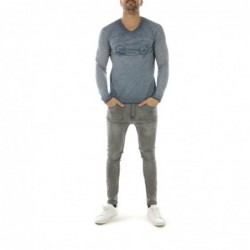 T-shirt manche longue col V...