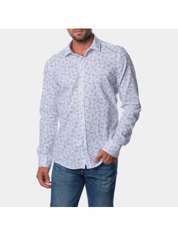 Chemise imprimée CHROME Bleu
