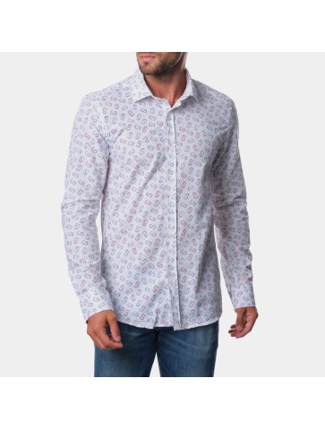 Chemise imprimée CHROME Rouge