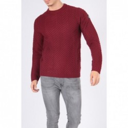 Pull col rond ENERU Bordeaux