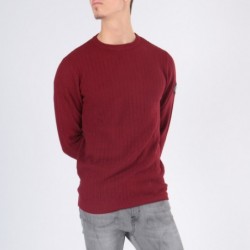 Pull col rond DORAMI Bordeaux