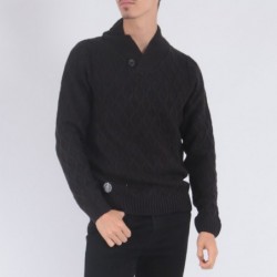Pull col montant boutonné...
