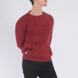 Pull col rond JOY Bordeaux