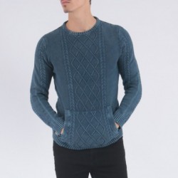 Pull col rond JOY Bleu marine