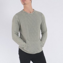 Pull col rond JOY Vert kaki
