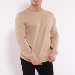 Pull col rond CARLOS Tabac