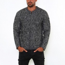 Gilet col rond zippé...