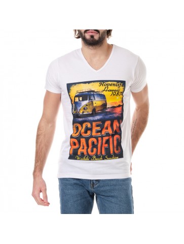 T-shirt Ocean Blanc